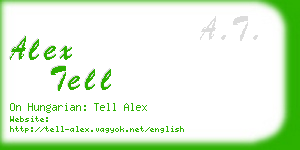 alex tell business card